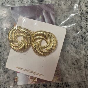Sheila Fajl Gold Twisted Hoop Earrings